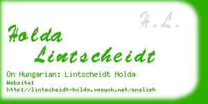 holda lintscheidt business card